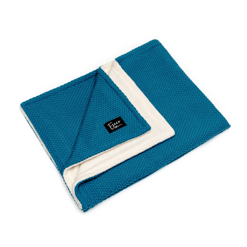 ESECO Pletená deka WARM Petrol blue