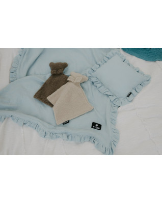 T-TOMI Mušelínová deka s volánkem Blue