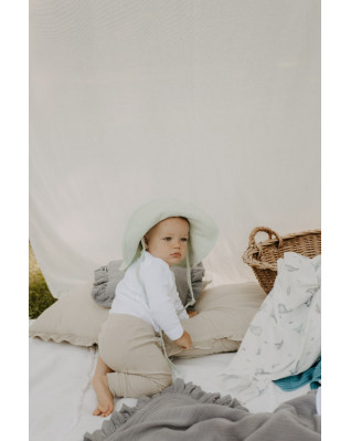 T-TOMI Mušelínový klobouček Mint (6-12 měsíců)