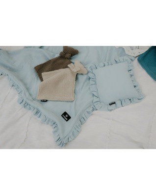 T-TOMI Mušelínový polštářek s volánkem Blue