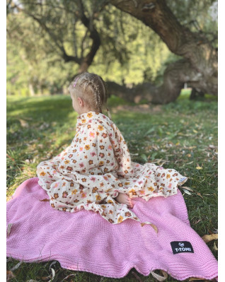 T-TOMI Pletená deka Pink waves