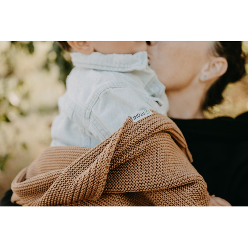 T-TOMI Pletená deka Mocca waves