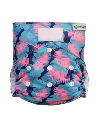 T-TOMI Kalhotková plena AIO - přebalovací set suchý zip Feathers