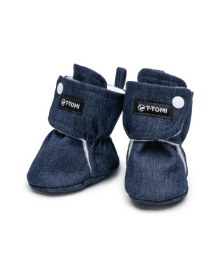 T-TOMI Capáčky Navy DENIM (6-9 měsíců) 