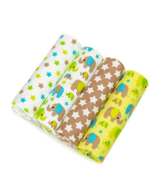 T-TOMI Látkové pleny Green elephants 