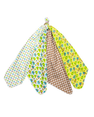 T-TOMI Látkové pleny Green elephants 