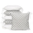T-TOMI Polštářkový mantinel MINKY Grey dots