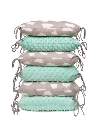 T-TOMI Polštářkový mantinel Grey white clouds