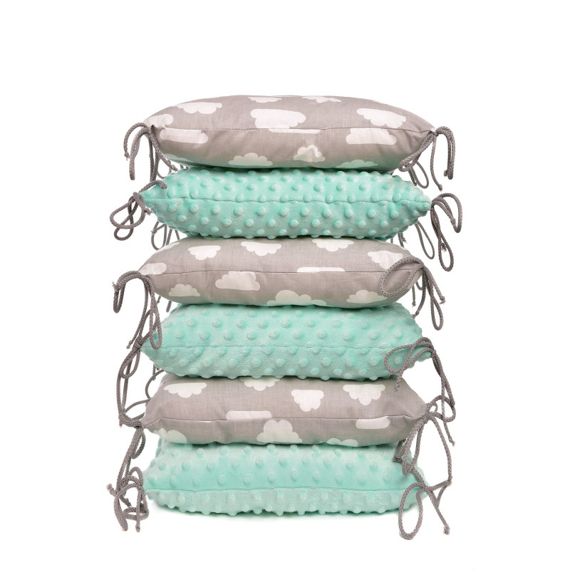 T-TOMI Polštářkový mantinel Grey white clouds