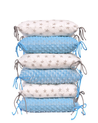 T-TOMI Polštářkový mantinel White grey stars