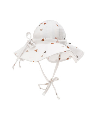 T-TOMI Mušelínový klobouček Love (0-6 měsíců)