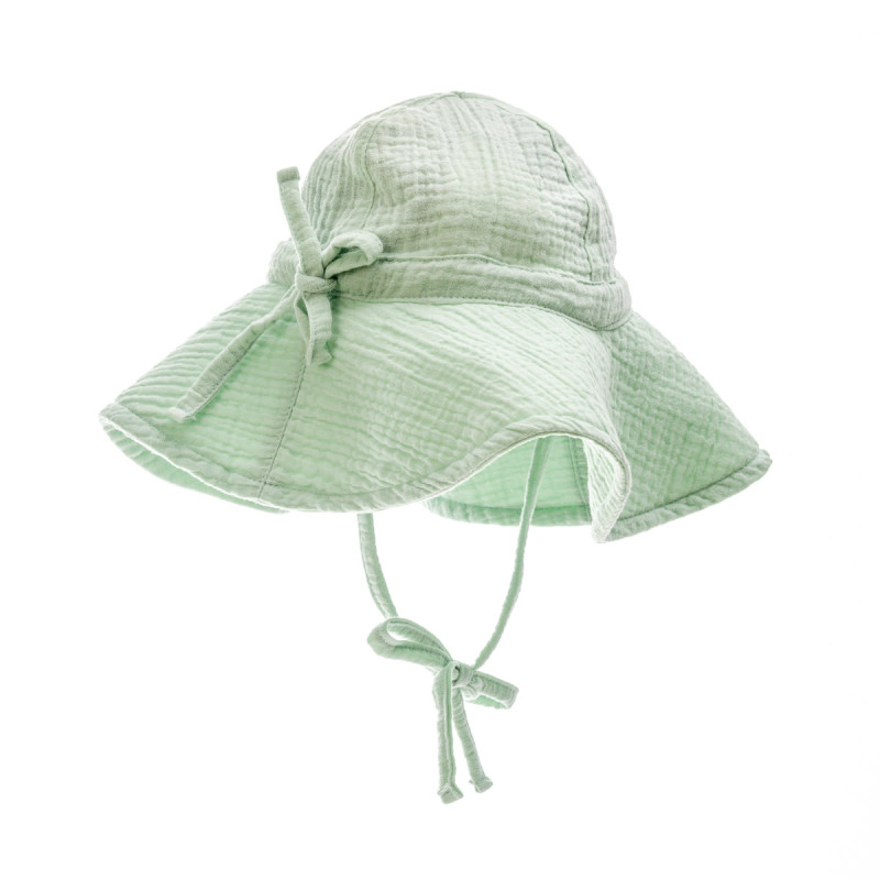 T-TOMI BIO Mušelínový klobouček Mint (0-6 měsíců)