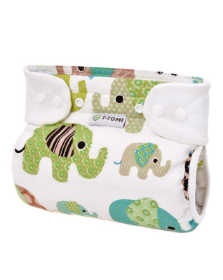 T-TOMI Ortopedické abdukční kalhotky - patentky Green elephants (3-6kg) 