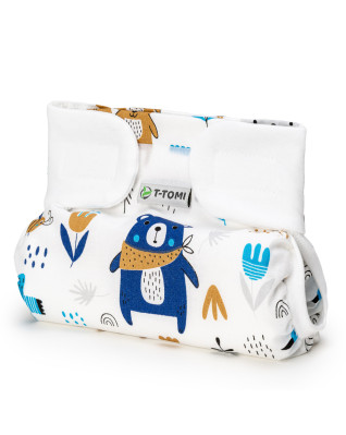 T-TOMI Ortopedické abdukční kalhotky - suchý zip Blue bears (3-6kg)