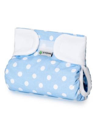 T-TOMI Ortopedické abdukční kalhotky - suchý zip Blue polka (3-6kg)