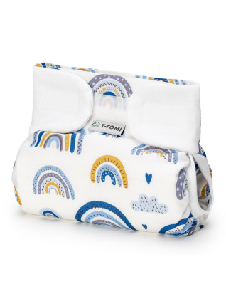 T-TOMI Ortopedické abdukční kalhotky - suchý zip Blue rainbow (3-6kg)