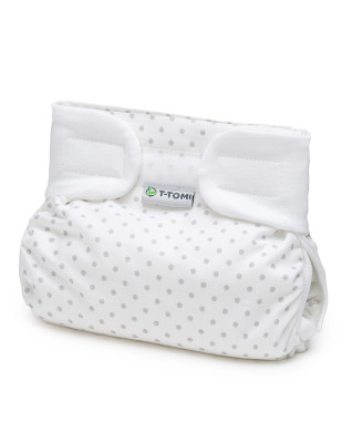 T-TOMI Ortopedické abdukční kalhotky - suchý zip Grey dots (do 3kg)