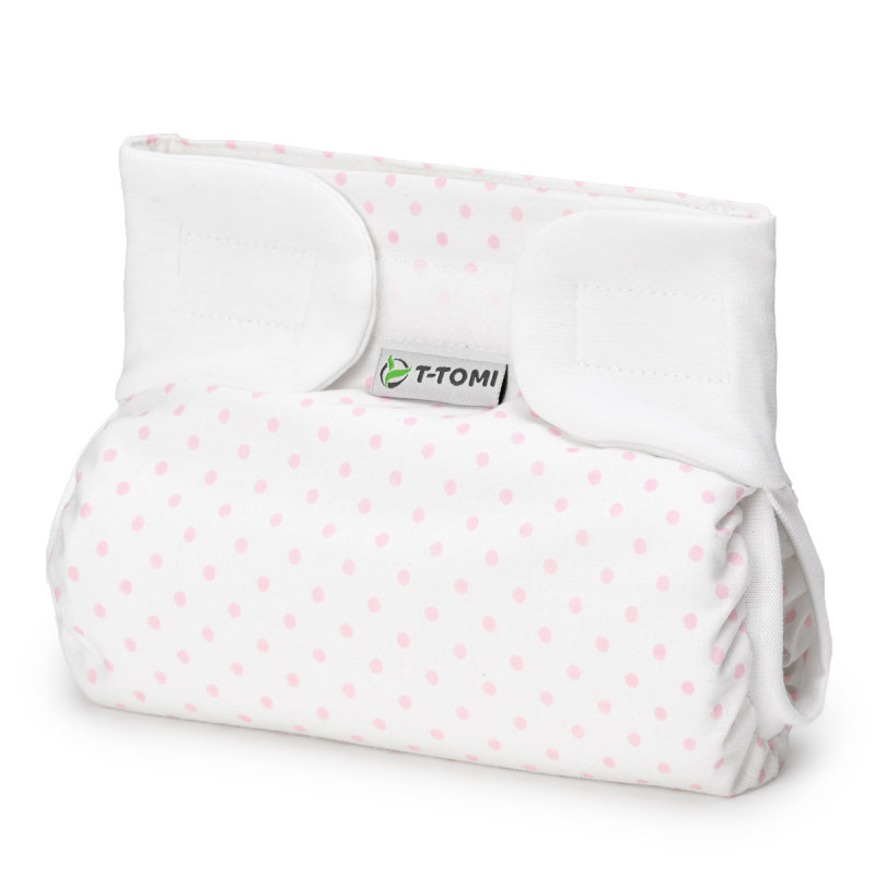 T-TOMI Ortopedické abdukční kalhotky - suchý zip Pink dots (3-6kg)