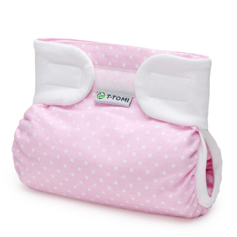 T-TOMI Ortopedické abdukční kalhotky - suchý zip Pink dots (3-6kg)