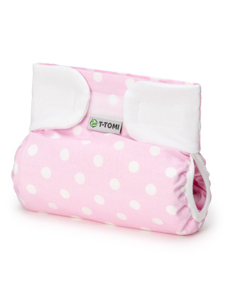 T-TOMI Ortopedické abdukční kalhotky - suchý zip Pink polka (3-6kg)