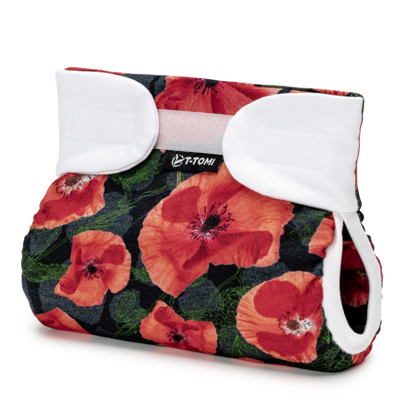 T-TOMI Ortopedické abdukční kalhotky - suchý zip Poppies (3-6kg)