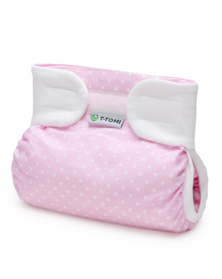 T-TOMI Ortopedické abdukční kalhotky - suchý zip White dots (do 3kg)