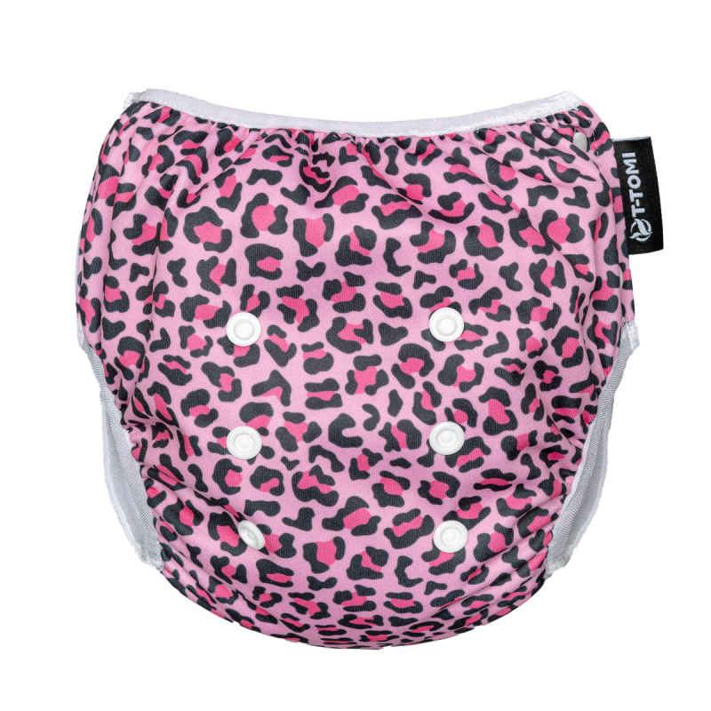T-TOMI Plenkové plavky s volánkem Pink gepard