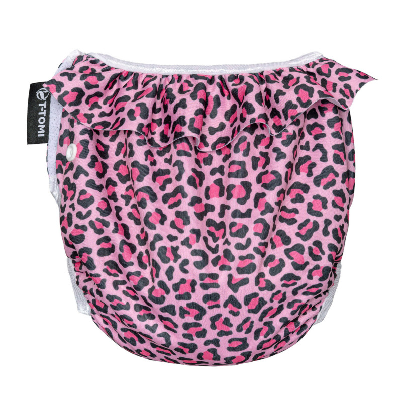 T-TOMI Plenkové plavky s volánkem Pink gepard