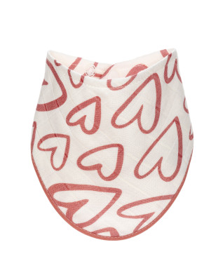 T-TOMI Bambusový slintáček Pink hearts