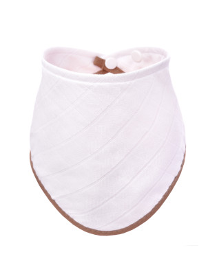 T-TOMI Bambusový slintáček White with beige edging