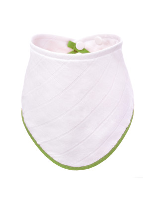 T-TOMI Bambusový slintáček White with green edging