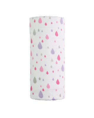 T-TOMI Velká bavlněná TETRA osuška Pink drops