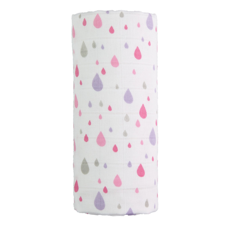 T-TOMI Velká bavlněná TETRA osuška Pink drops