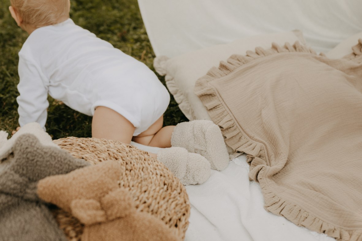 T-TOMI Capáčky TEDDY Cream (9-12 měsíců) WARM